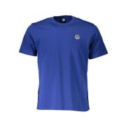 North Sails Bl bomull T-shirt med ikoniskt logotyp Blue, Herr