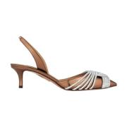 Aquazzura Kristalldetalj Sling Pumps Brown, Dam