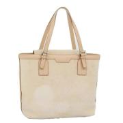 Burberry Vintage Pre-owned Canvas handvskor Beige, Dam