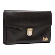 Celine Vintage Pre-owned Laeder kuvertvskor Black, Dam