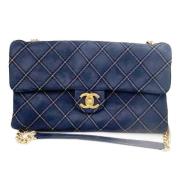 Chanel Vintage Pre-owned Tyg chanel-vskor Blue, Dam