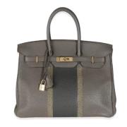 Hermès Vintage Pre-owned Laeder handvskor Gray, Dam