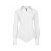 Dondup Elegant Slim Fit Skjorta med Italiensk Design White, Dam