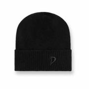 Dondup Mjuk Cashmere Beanie med Broderat Logotyp Black, Herr