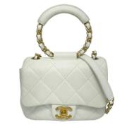 Chanel Vintage Pre-owned Laeder chanel-vskor White, Dam