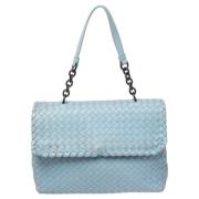 Bottega Veneta Vintage Pre-owned Laeder axelremsvskor Blue, Dam