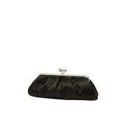 Max Mara Weekend Elegant satin axelväska med avtagbara remmar Black, D...