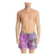 Emporio Armani EA7 Abstrakt Multifärgade Badshorts Multicolor, Herr