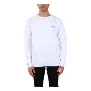 Dondup Bomullssweatshirt med präglad frontlogo White, Herr