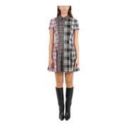 Msgm Tartan Ull Mini Klänning Multicolor, Dam