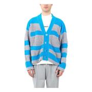 Bonsai Randig Cardigan i Chenille Multicolor, Herr