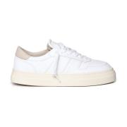 D.a.t.e. Läder Sneakers med Kontrast Nit White, Dam