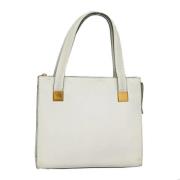 Celine Vintage Pre-owned Laeder handvskor White, Dam