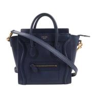 Celine Vintage Pre-owned Laeder handvskor Blue, Dam