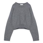 Loulou Studio Rundhalsad T-shirt Gray, Dam