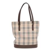 Burberry Vintage Pre-owned Canvas axelremsvskor Brown, Dam