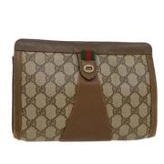 Gucci Vintage Pre-owned Laeder kuvertvskor Beige, Dam