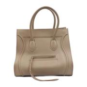 Celine Vintage Pre-owned Laeder handvskor Beige, Dam