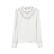 Twinset Elegant Blus med Unik Design White, Dam