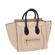 Celine Vintage Pre-owned Laeder handvskor Beige, Dam