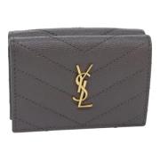 Yves Saint Laurent Vintage Pre-owned Laeder plnbcker Gray, Dam