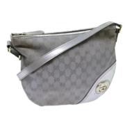 Gucci Vintage Pre-owned Canvas axelremsvskor Gray, Dam