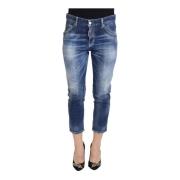 Dsquared2 Cool Girl Slim Fit Distressed Jeans Blue, Dam