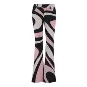 Emilio Pucci Marmormönster Stretch Nylon Byxor Multicolor, Dam