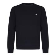 Emporio Armani Blå Tröja med Mikro Logo Patch Blue, Herr