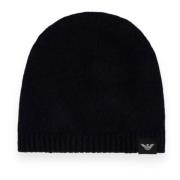 Emporio Armani Beanie Mössa för stiligt utseende Blue, Herr