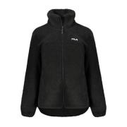 Fila Svart Broderad Logga Långärmad Jacka Black, Dam