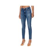 Guess Blå Slim Fit Distressed Jeans Blue, Dam