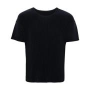 Issey Miyake Avslappnad Bomull T-shirt Blue, Herr