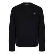 Lacoste Klassisk Svart Crewneck Tröja Aw24 Black, Herr