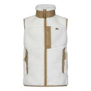 Lacoste Vit Stickad Turtleneck Vest Aw24 White, Herr