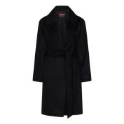 Max Mara Svart Kashmir Bältesrock Aw24 Black, Dam