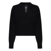 Pinko Svart V-ringad Tröja Elegant Stil Black, Dam