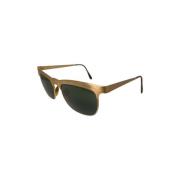 Ray-Ban Guld Metall Solglasögon Gröna Linser Yellow, Unisex