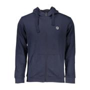 Sergio Tacchini Herr Full Zip Fleece Hoodie Marinblå Blue, Herr