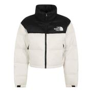 The North Face Vit Kort Nuptse Jacka för Kvinnor White, Dam