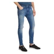 Tommy Hilfiger Faded Denim Jeans med Distressed Detaljer Blue, Herr