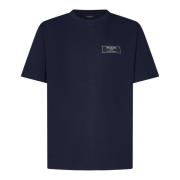 Balmain Navy Blue Crew Neck T-Shirt Blue, Herr