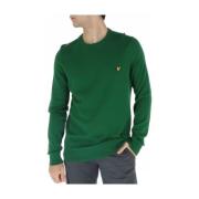 Lyle & Scott Blå Crewneck Stickat Plagg för Män Green, Herr