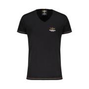 Aeronautica Militare Svart Bomull Yttre T-shirt med Tryck Black, Herr