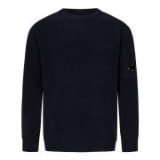 C.p. Company Blå Crew Neck Sweater Aw24 Blue, Herr