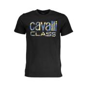 Cavalli Class Svart Tryckt Logotyp T-shirt Black, Herr