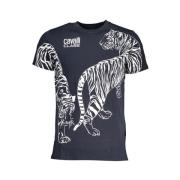 Cavalli Class Blå Bomull Tryck Logo T-shirt Blue, Herr