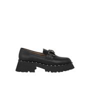 Alma EN Pena Plattform loafer med nitar Black, Dam