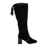 ALMA EN PENA Studded block heel boot Black, Dam