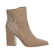 Alma EN Pena Studded design bootie Beige, Dam